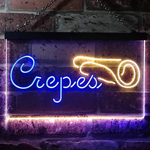 Crepes Dual LED Neon Light Sign